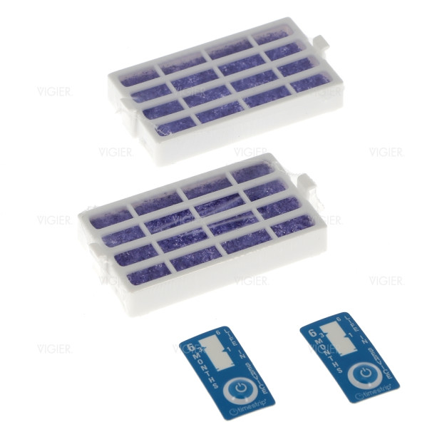 Lot de 2 filtres anti bacterien pour refrigerateur Whirlpool