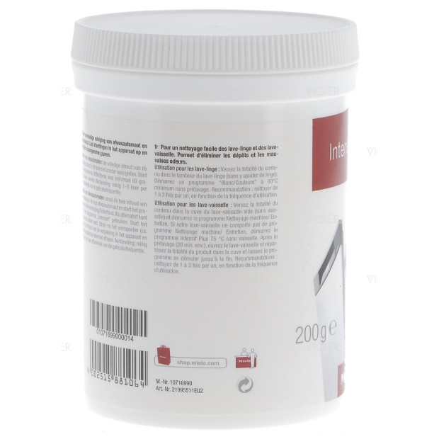 Nettoyant machine pour lave-linge et lave-vaisselle Miele