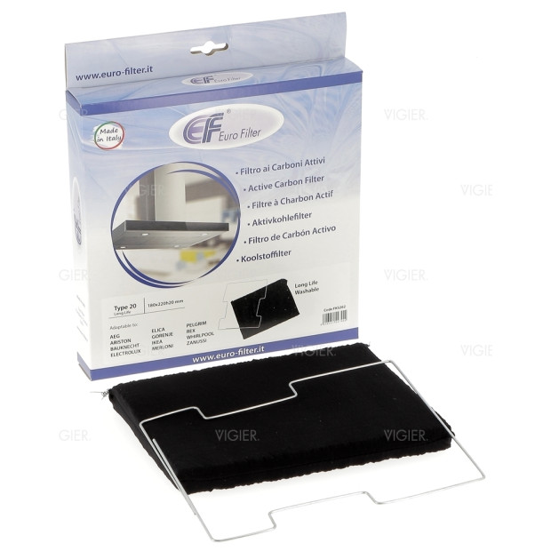 F00262/3S FILTRE A CHARBON LONG LIFE POUR HOTTE ELICA MODELE 20