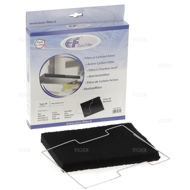 Filtre a charbon lavable Scholtes Ariston indesit Type 20