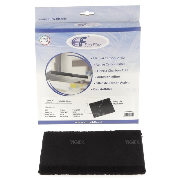 FILTRE A CHARBON HOTTE SMEG 22X18X2CM KD917X KEFV90 KIV1007X
