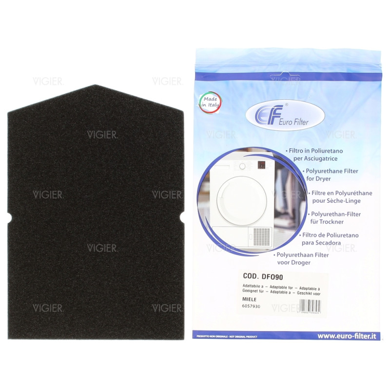 Filtre mousse pour filtre a peluches porte Seche linge Miele
