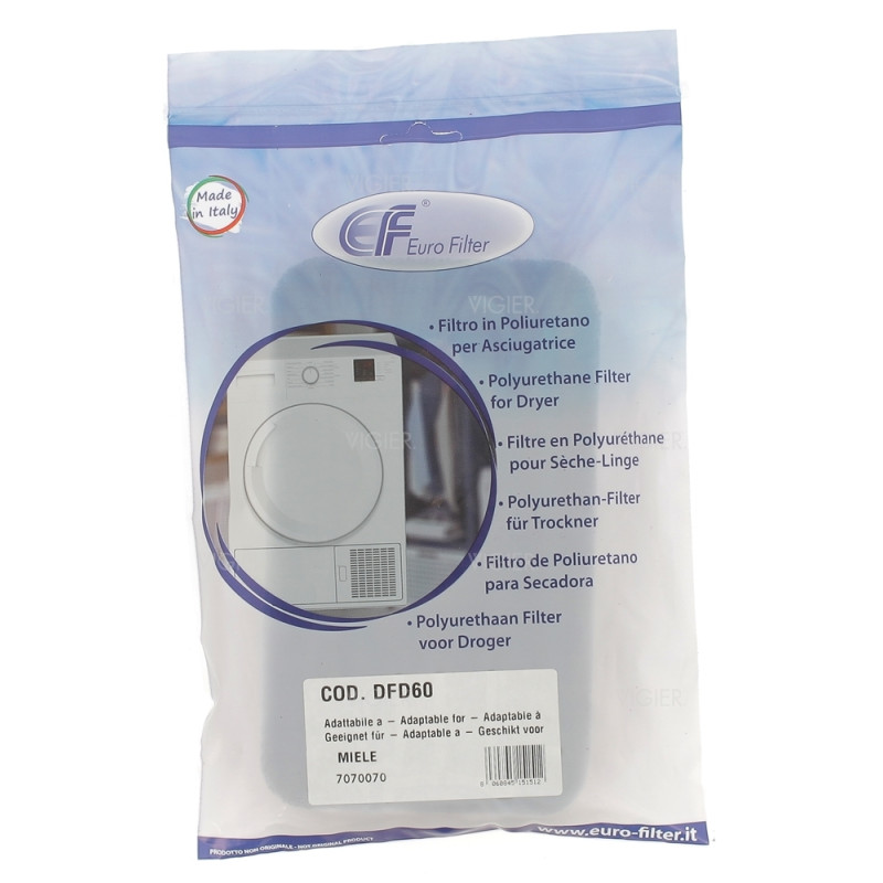 Filtre condenseur sèche linge Miele pompe a chaleur 7070070