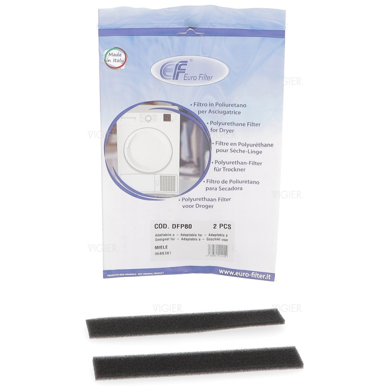 Lot de 2 filtres entonnoir seche linge Miele 9688381