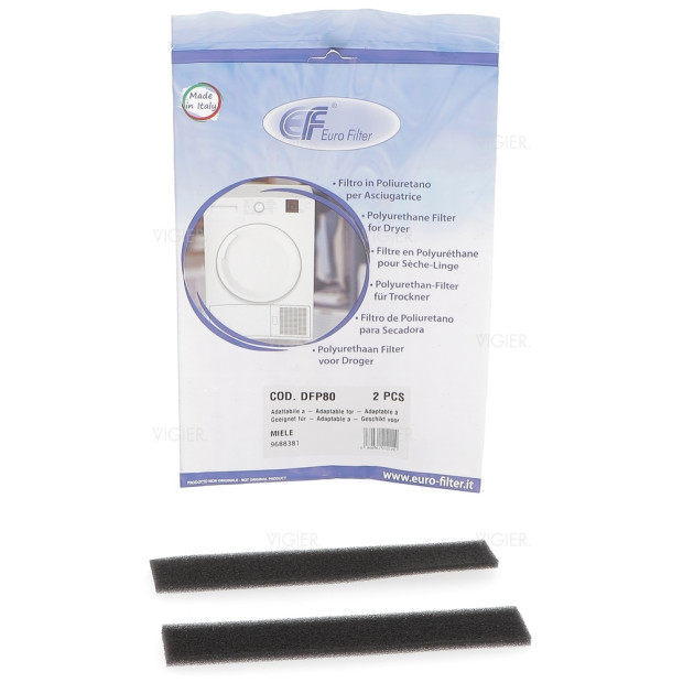 Lot de 2 filtres entonnoir seche linge Miele 9688381