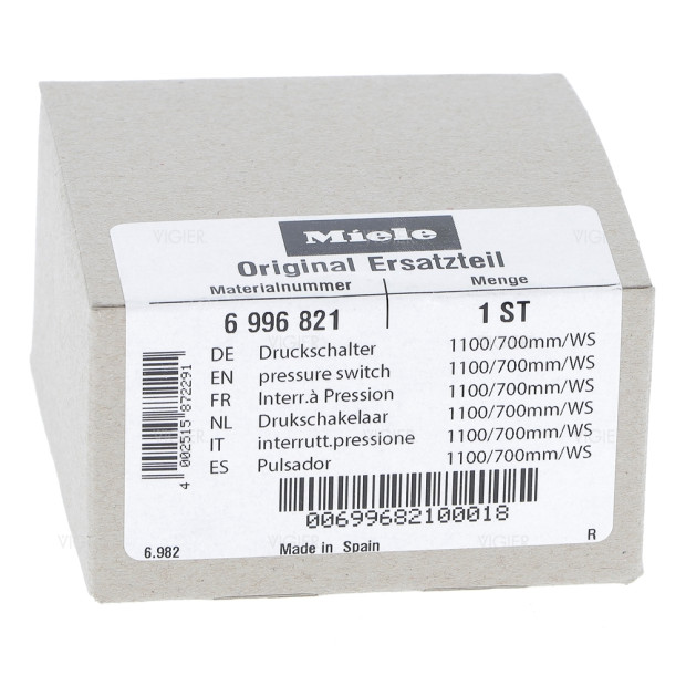 Pressostat de chauffage lave vaisselle Miele 6996820 6996821