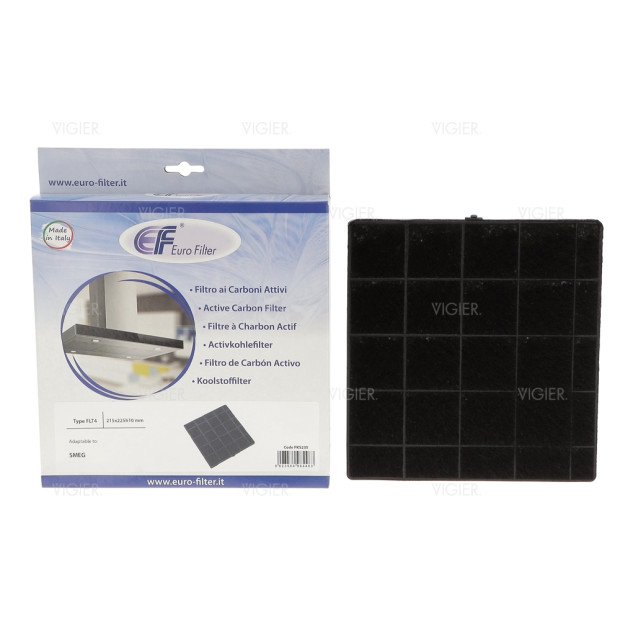 Filtre a charbon FLT4 pour hotte Smeg 215x225mm 690073210