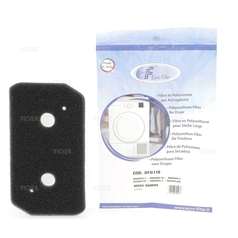 Filtre mousse pour seche linge Bosch Siemens