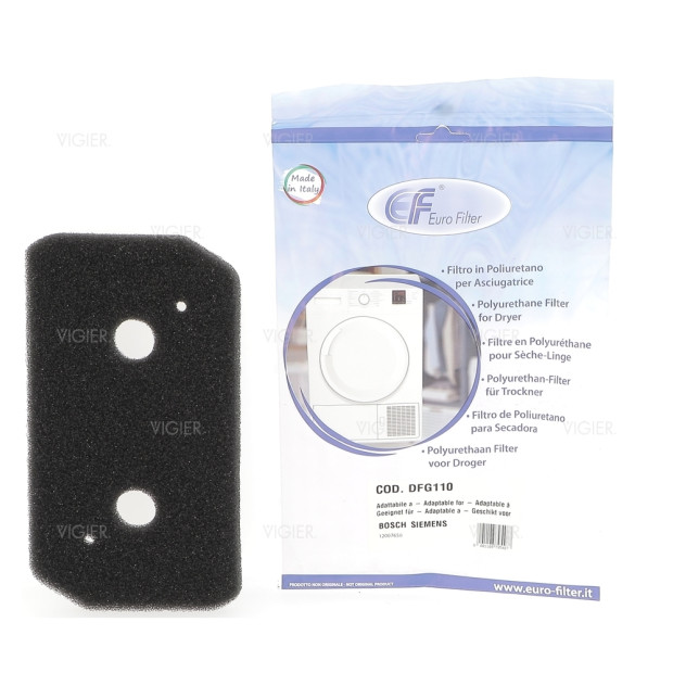 Filtre mousse pour seche linge Bosch Siemens 12007650