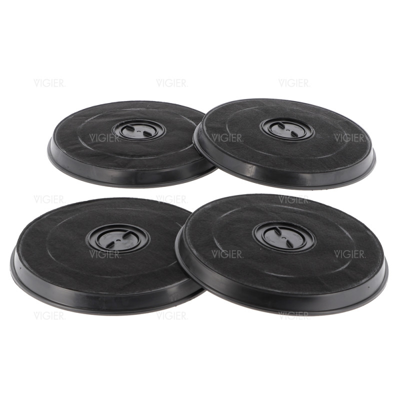 Lot de 4 filtres à charbon ronds hotte ROBLIN-FRANKE 5403003