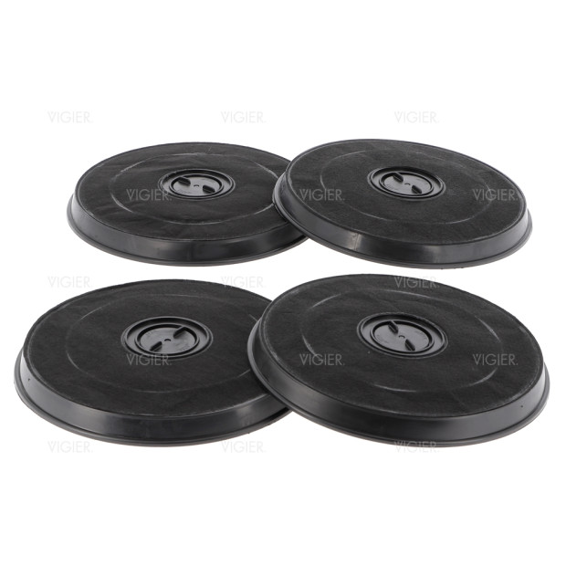 Lot de 4 filtres à charbon ronds hotte ROBLIN-FRANKE 5403003
