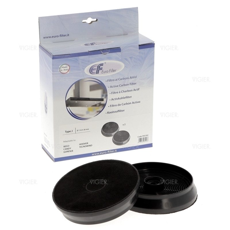 Lot de 2 filtres à charbon hotte Beko CWB6420X CWB9420