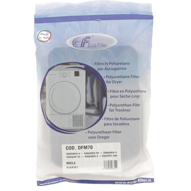 Filtre mousse condenseur sèche linge Miele 9164761 bicouche