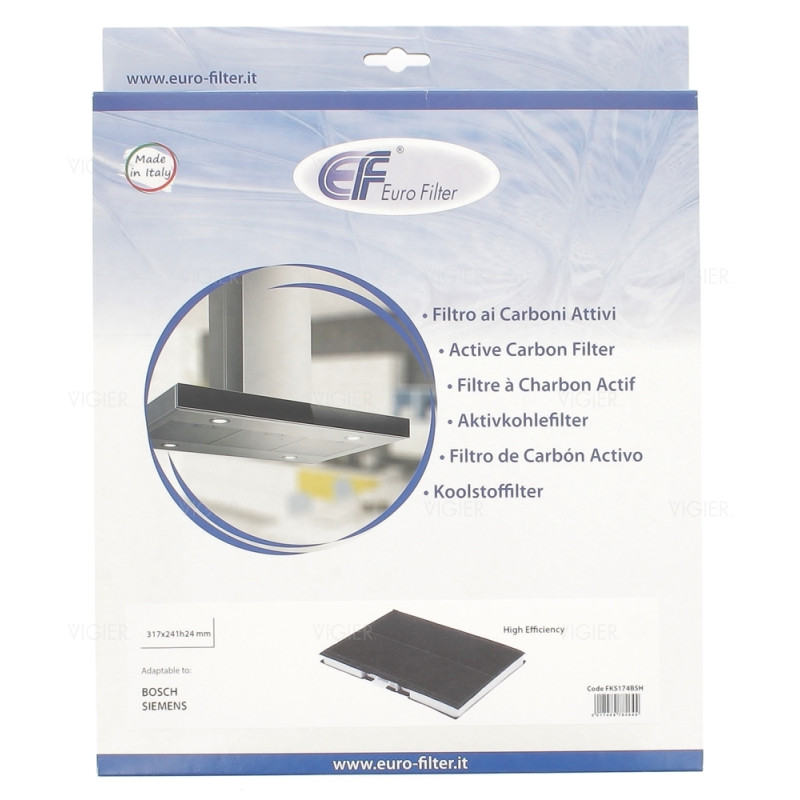 Filtre a charbon hotte Bosch Neff Siemens DHZ5345 LZ53451