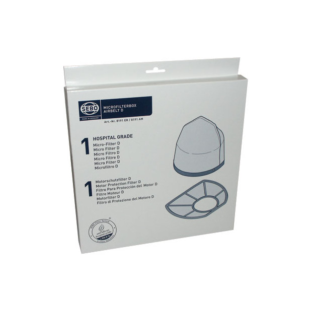 FILTRE MOTEUR + FILTRE SORTIE ASPI SEBO SERIE D4 8191ER