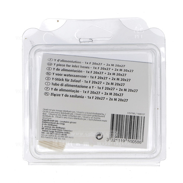 Y D'alimentation eau lave linge et lave vaisselle universel
