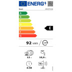 Energy label lave vaisselle full intégrable Bosch SMV2ITX18E