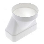 Adaptateur Femelle 125 pour tube plat 169x77mm Evac. Hotte