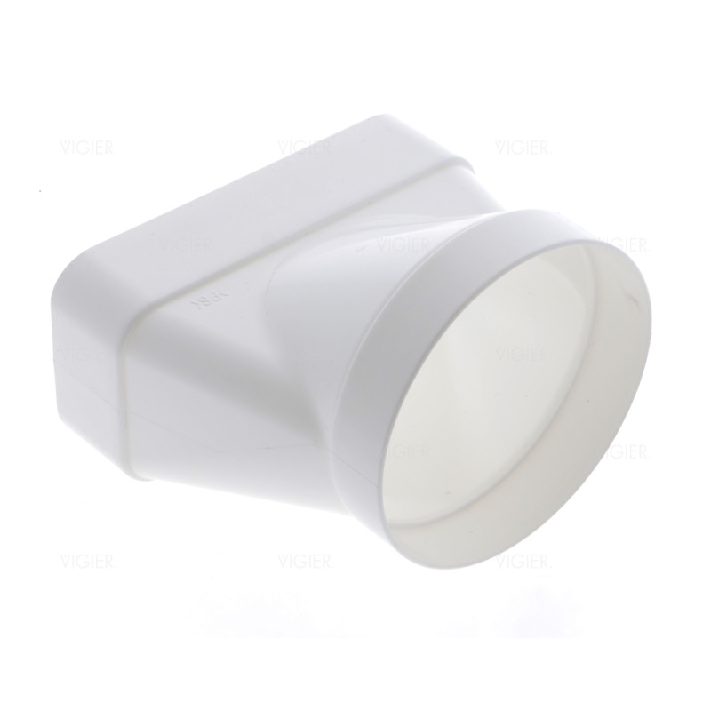 Adaptateur Femelle 125 pour tube plat 169x77mm Evac. Hotte