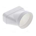 Adaptateur Femelle 125 pour tube plat 169x77mm Evac. Hotte
