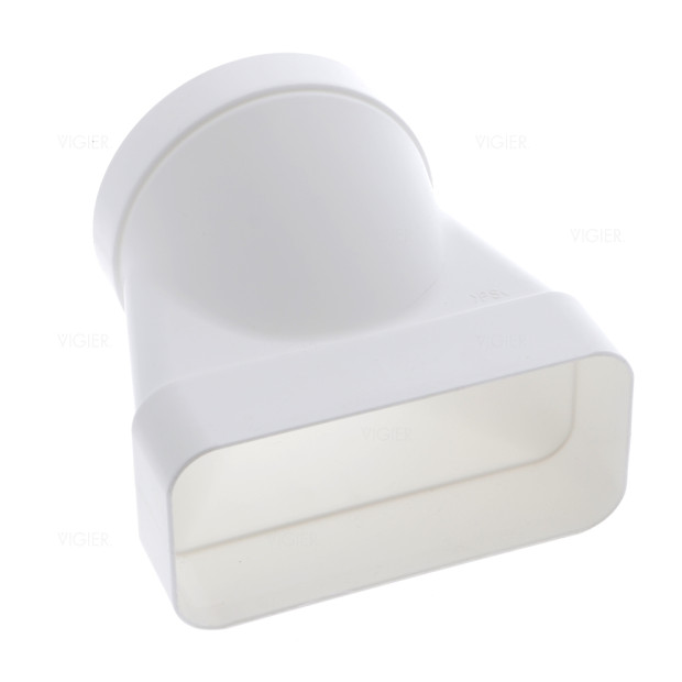 Adaptateur Femelle 125 pour tube plat 169x77mm Evac. Hotte
