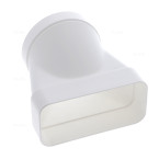 Adaptateur Femelle 125 pour tube plat 169x77mm Evac. Hotte