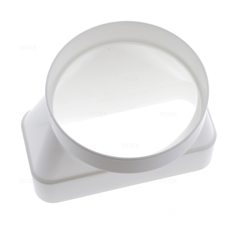 Adaptateur Femelle 125 pour tube plat 169x77mm Evac. Hotte