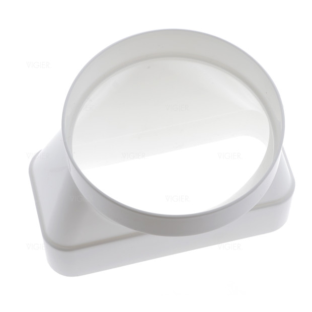 Adaptateur Femelle 125 pour tube plat 169x77mm Evac. Hotte