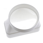 Adaptateur Femelle 125 pour tube plat 169x77mm Evac. Hotte