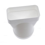 Adaptateur Femelle 125 pour tube plat 169x77mm Evac. Hotte