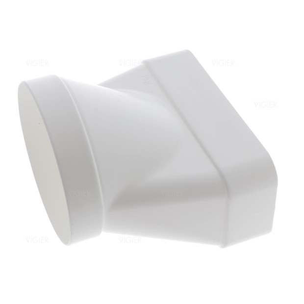 Adaptateur Femelle 125 pour tube plat 169x77mm Evac. Hotte