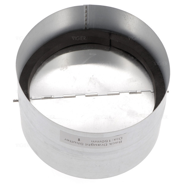 Clapet anti-retour universel 150mm en acier pour Hotte