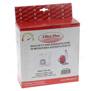 lot de 5 sacs microfibres GN pour aspirateur Miele
