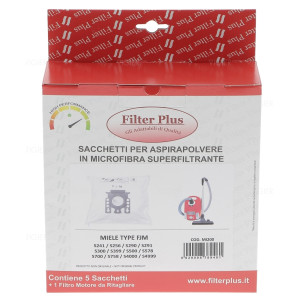 lot de 5 sacs microfibres FJM pour aspirateur Miele 5588921