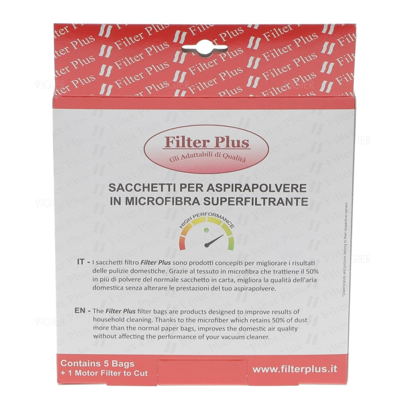 lot de 5 sacs microfibres FJM pour aspirateur Miele 5588921