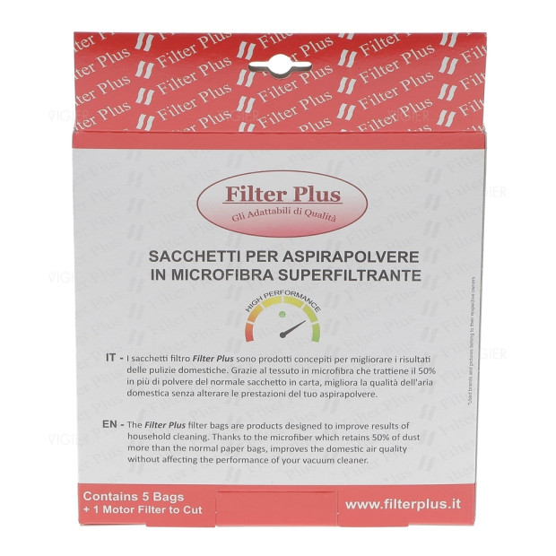 lot de 5 sacs microfibres FJM pour aspirateur Miele 5588921