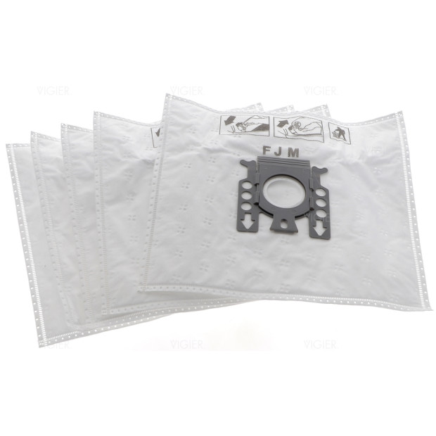 lot de 5 sacs microfibres FJM pour aspirateur Miele 5588921