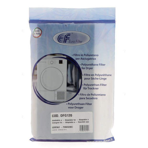 Filtre seche linge Gorenje Panasonic 628504 429410 SP13 D986