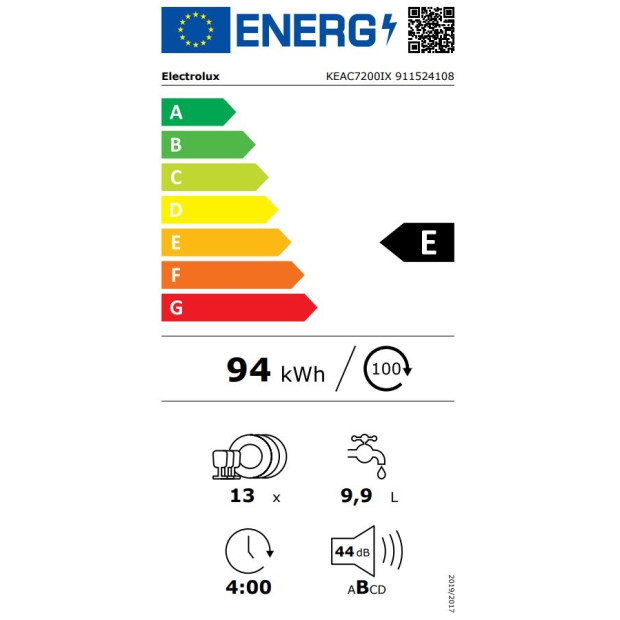 Lave vaisselle intégrable 13 cvts inox Electrolux KEAC7200IX