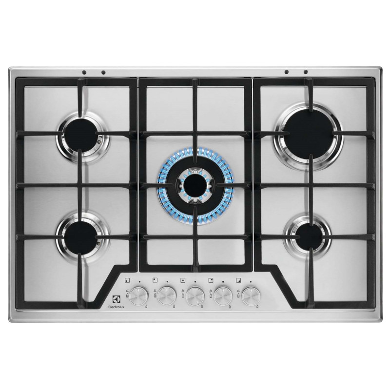 Plaque 5 gaz 11800W inox Electrolux KGS7536SX